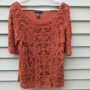 Burnt orange sweater top